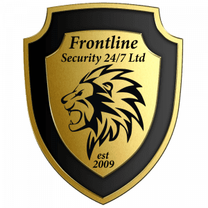 Frontline Shield logo black and gold