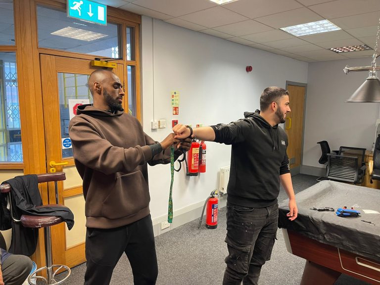 NFPS handcuff training demonstration